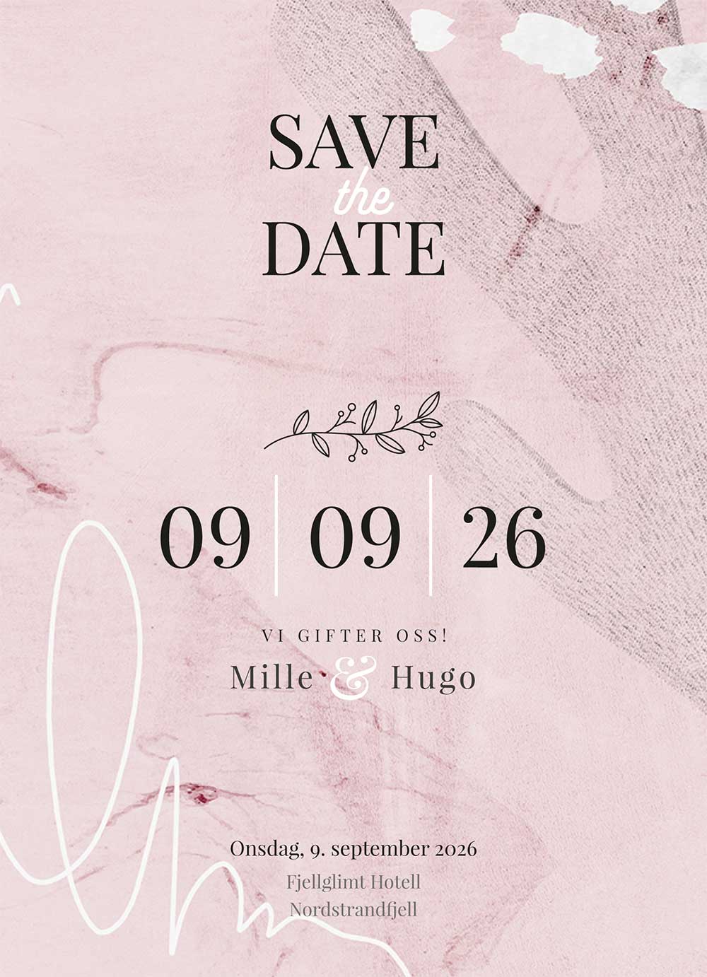 Save the date-kort Save the date-kort