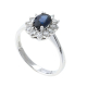 Diamantring med 1,05 carat safir og diamant - Thune