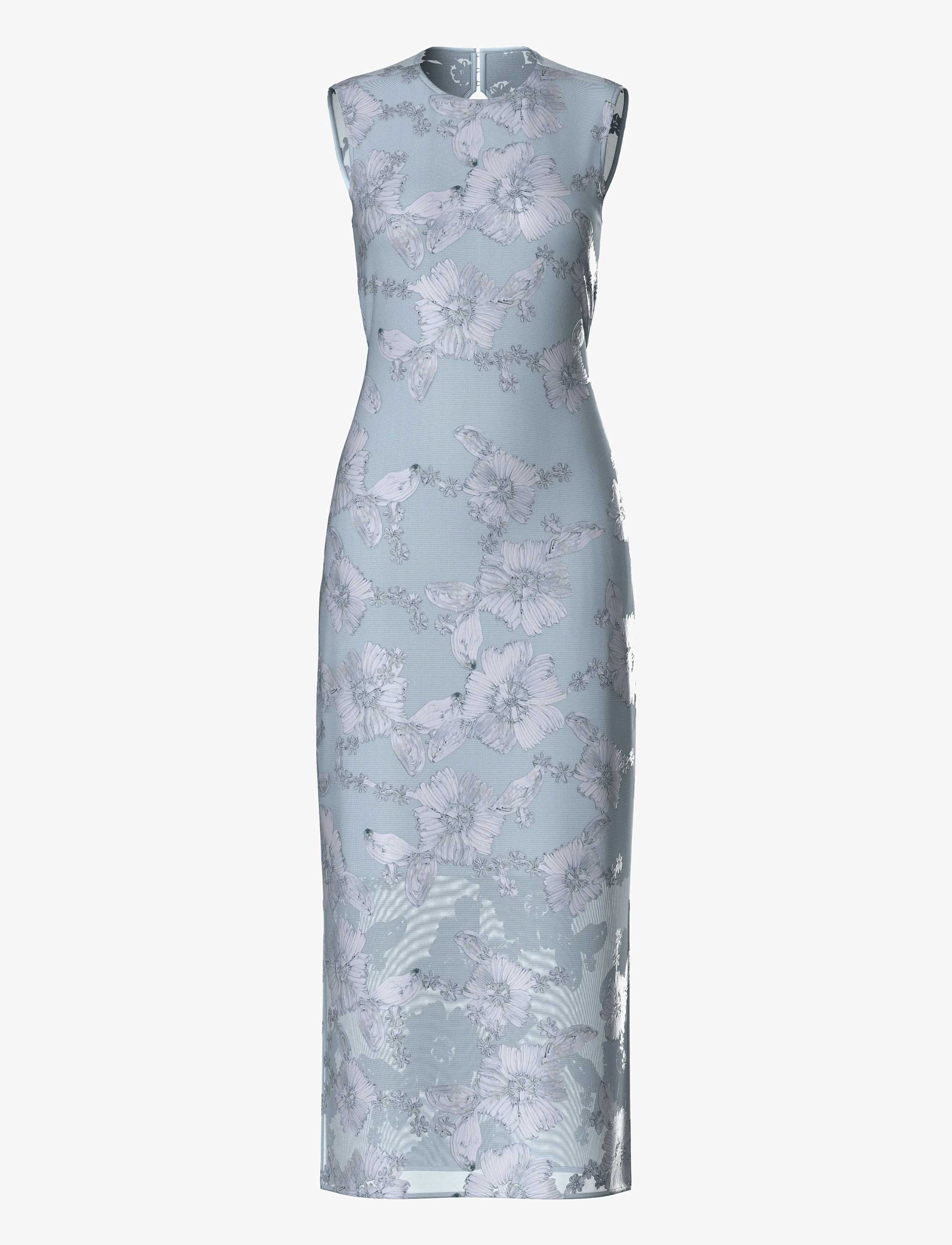 Kjole med blomstermønster