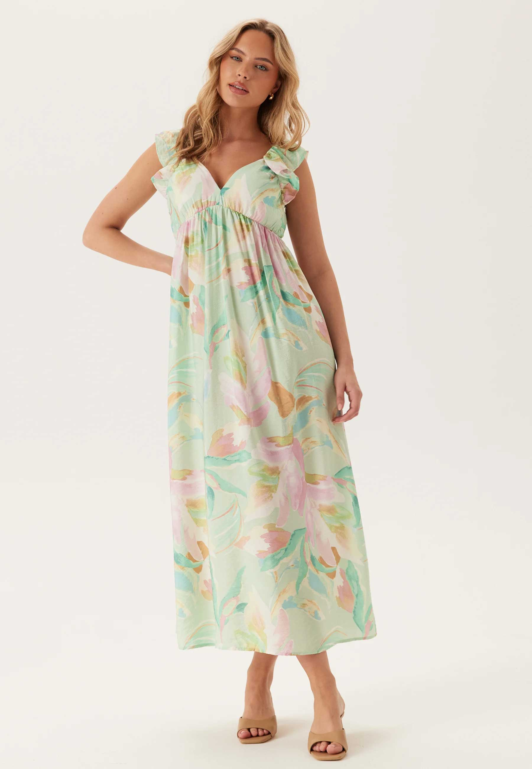 Feminin grønn kjole fra Vero Moda