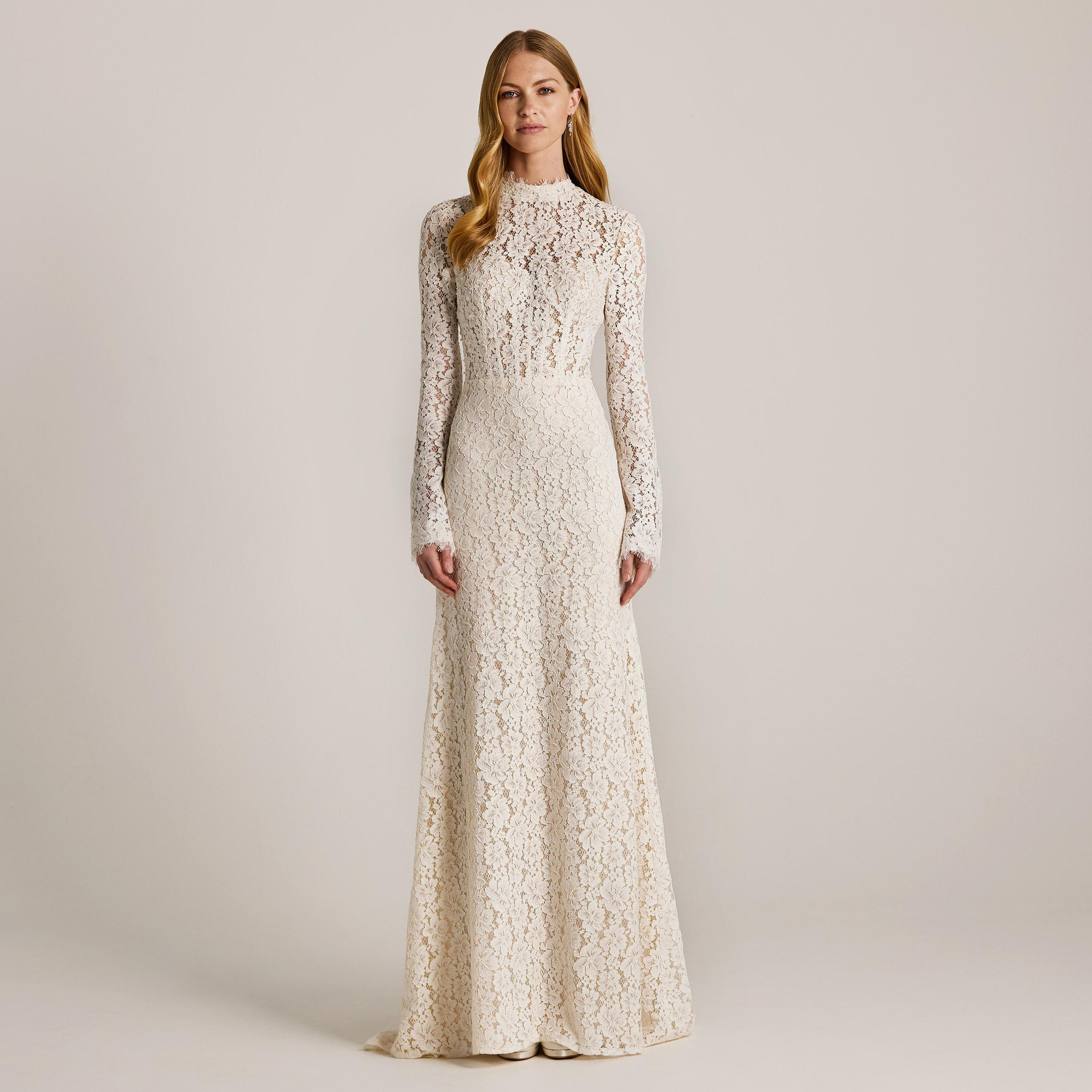 Brudekjole med blonder fra LILLY - Style 08-4724-NU