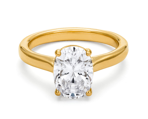 Electra - Ring med oval lab-diamant
