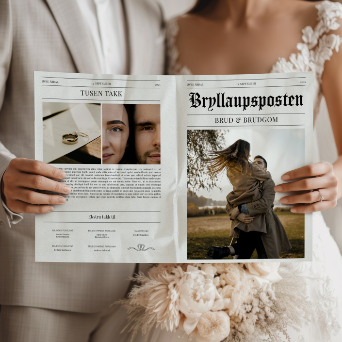 Bryllupsavis fra Kortlevert Bryllupsavis fra Kortlevert